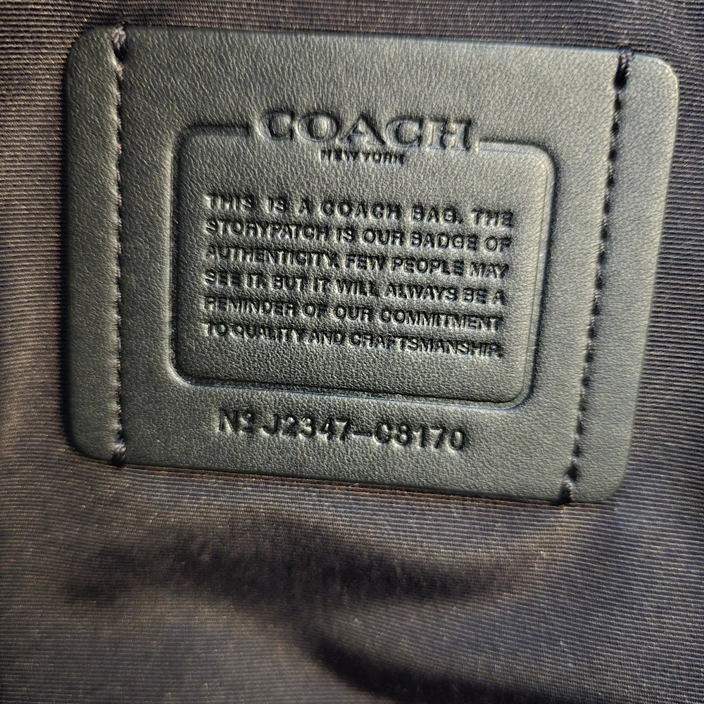 Coach Black Leather Men's Bag